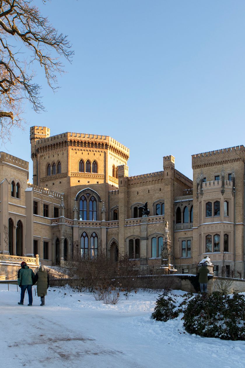 Babelsberg Palace in winter sunshine 