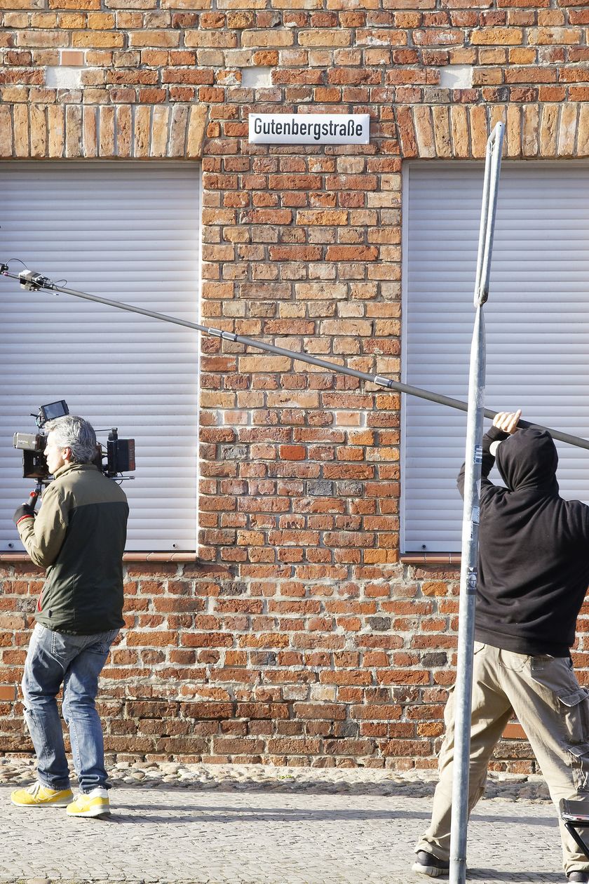 Filming for the series "SOKO Potsdam" in the Dutch Quarter